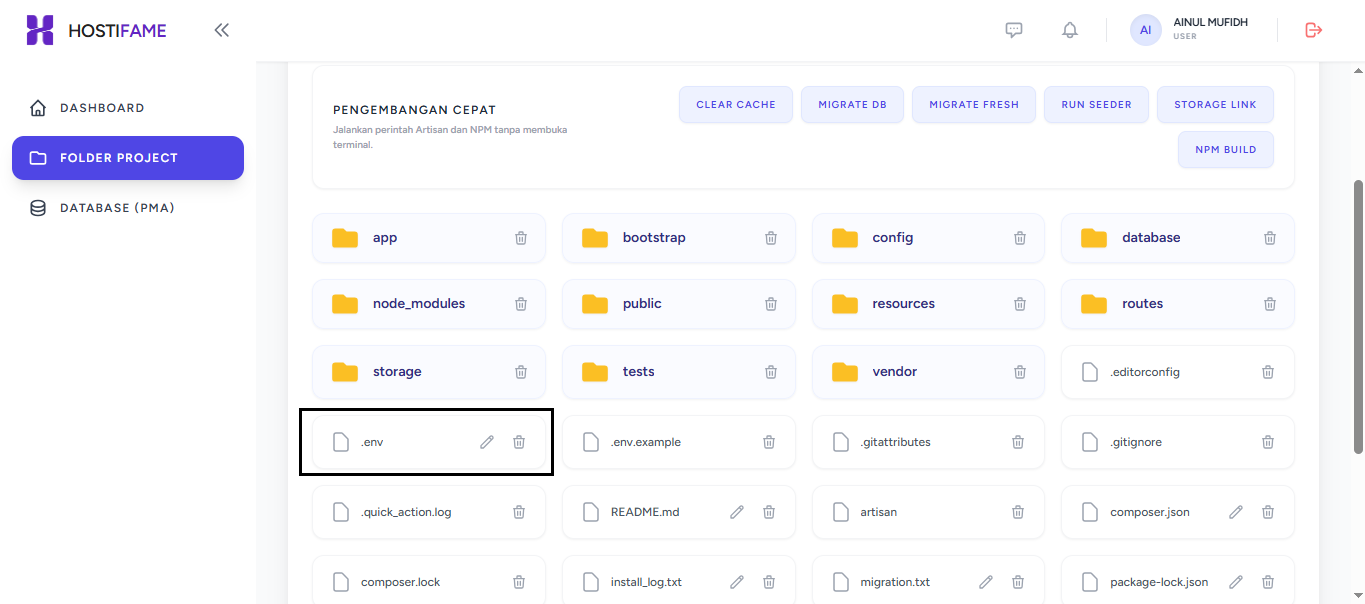 Screenshot langkah buka phpMyAdmin