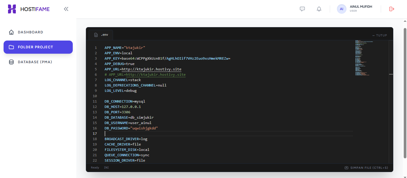 Screenshot langkah buka phpMyAdmin